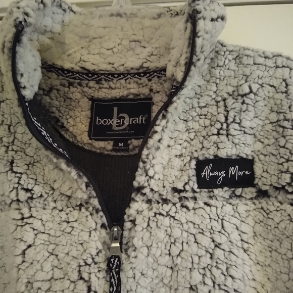 Sherpa Half Zip Pull over sweat shirt pre owned - Picture 3 of 5